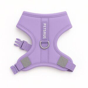 PETsRUS Premium No Pull Dog Harness 2 Leash Clips Purple Lavender Neoprene